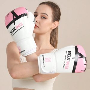 WOSWEIR Boxing Gloves For Men/Women, Fitness, Adults & Teenagers, Suitable For Taekwondo, Muay Thai, MMA Training Pink