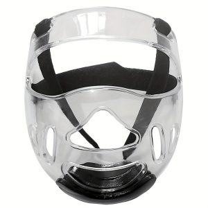 Premium Adult Training Face Mask - Durable, Detachable PVC for Enhanced Visibility & Comfort - Ideal for Taekwondo & Boxing Sessions