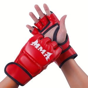 2pc Boxing Gloves Kickboxing Protective Gloves Boxing Training Gloves Half Finger Boxing Gloves MMA For Adult Gym Training